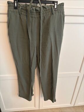 Zara Olive Drawstring Joggers